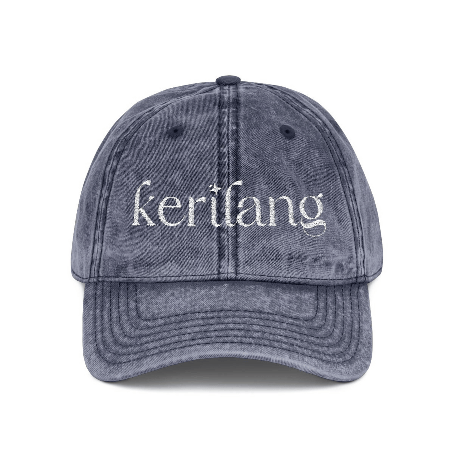 Kerilang Branded Hat, Embroidered Logo Vintage Cap