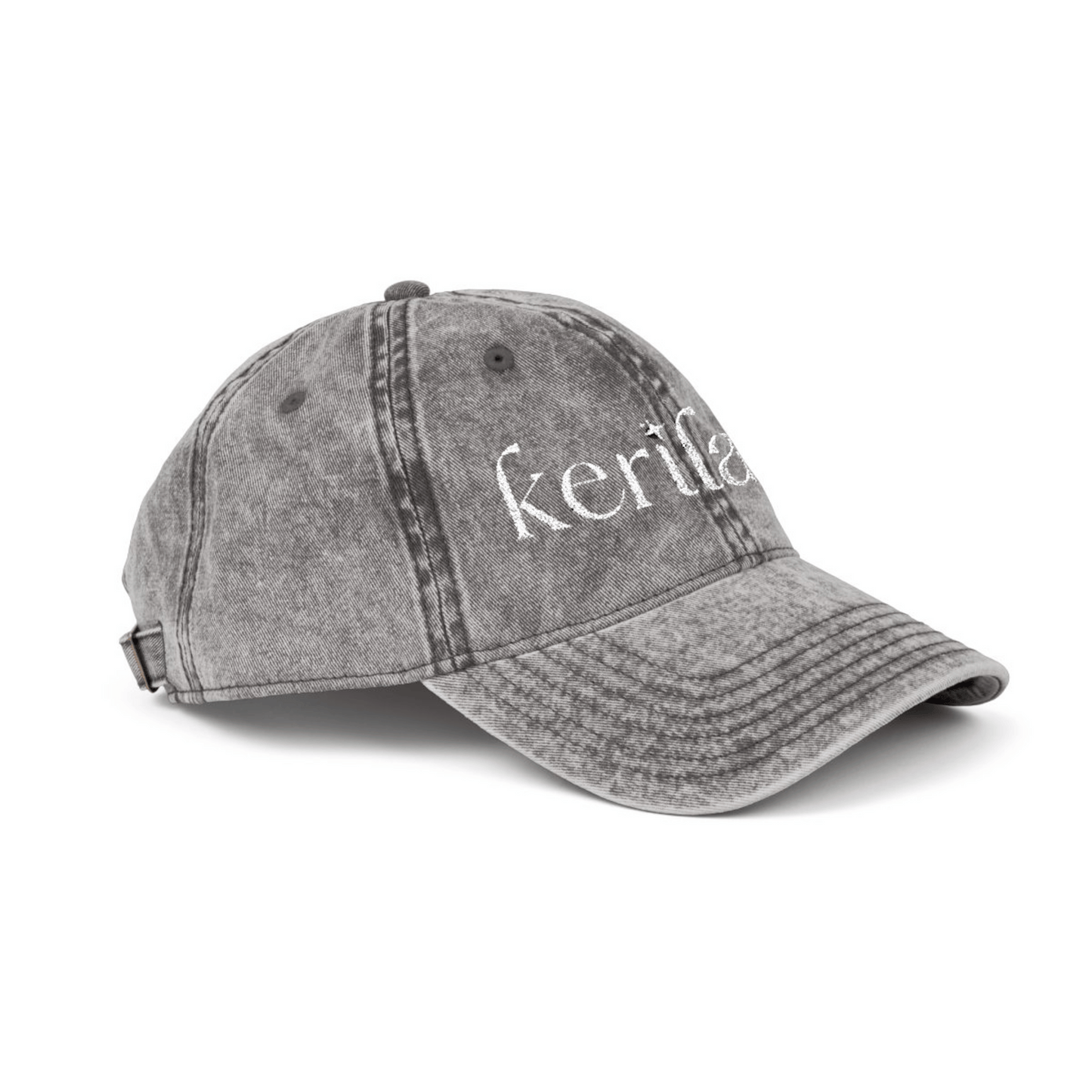 Kerilang Branded Hat, Embroidered Logo Vintage Cap
